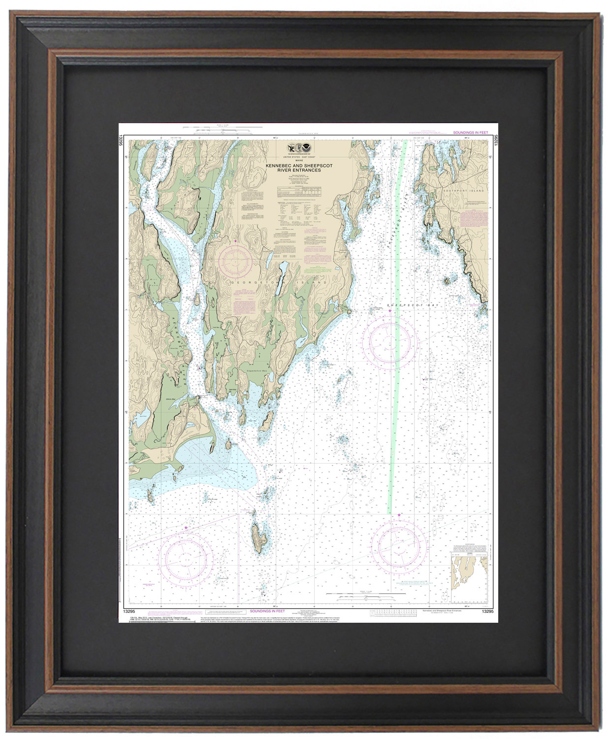 Longshore Tides Kennebec And Sheepscot River Entrances Nautical Chart
